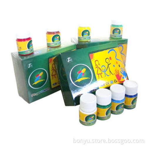 Finger paint, 12 colors, follow USA ASTM D-4236 and EU EN71-3, various capacity provided